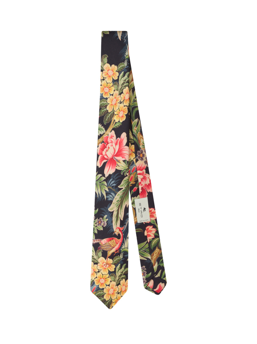 PRINTED SILK TIE - 1