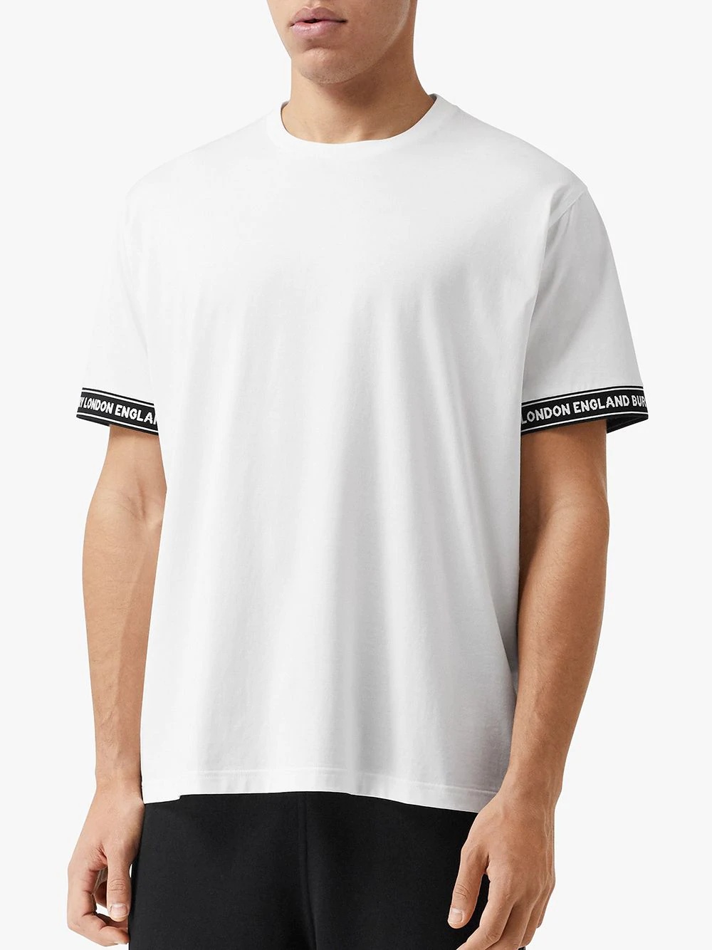 logo tape oversized T-shirt - 3