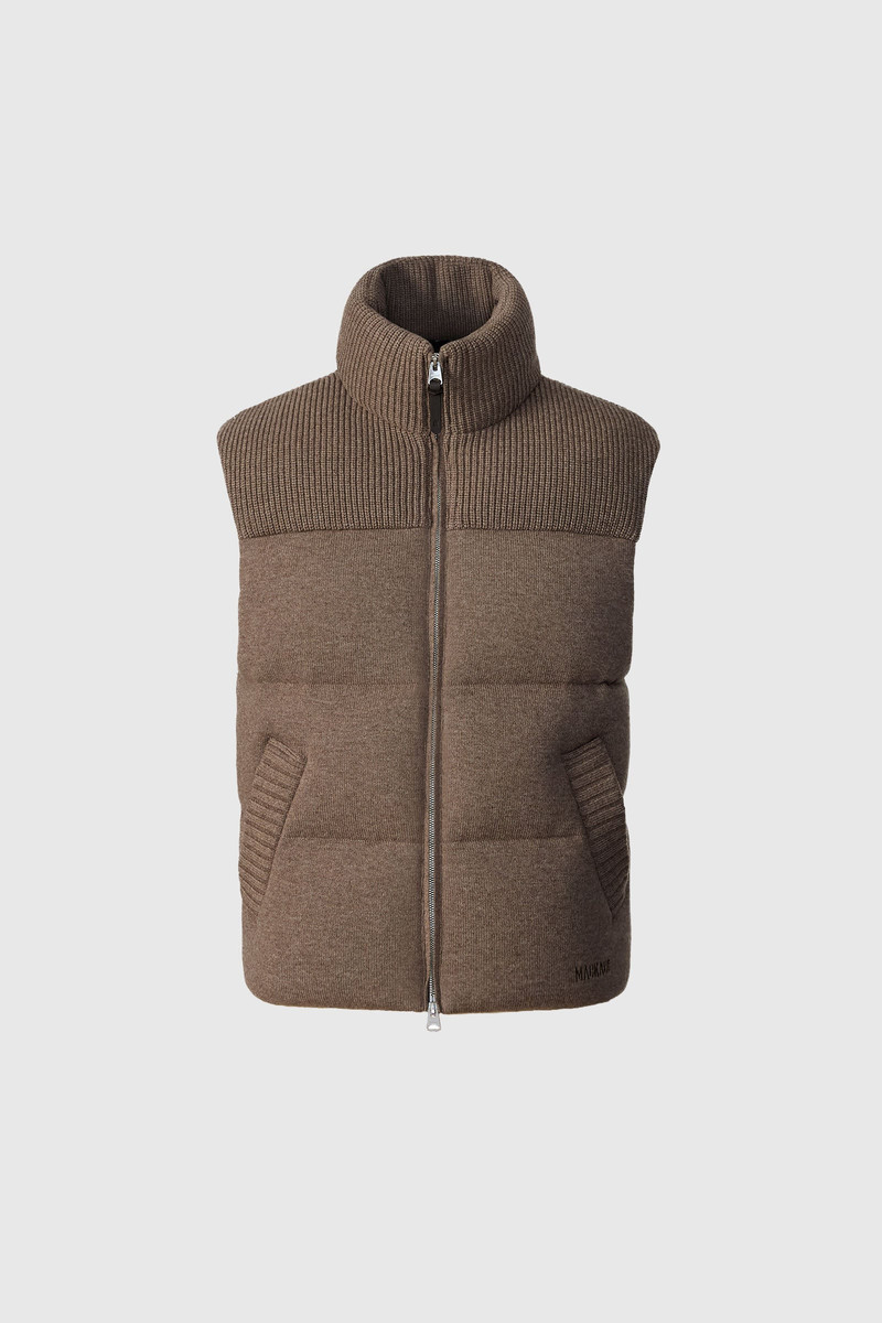 BRAXTON Cashmere Wool Blend Vest with Contrast Yoke 1