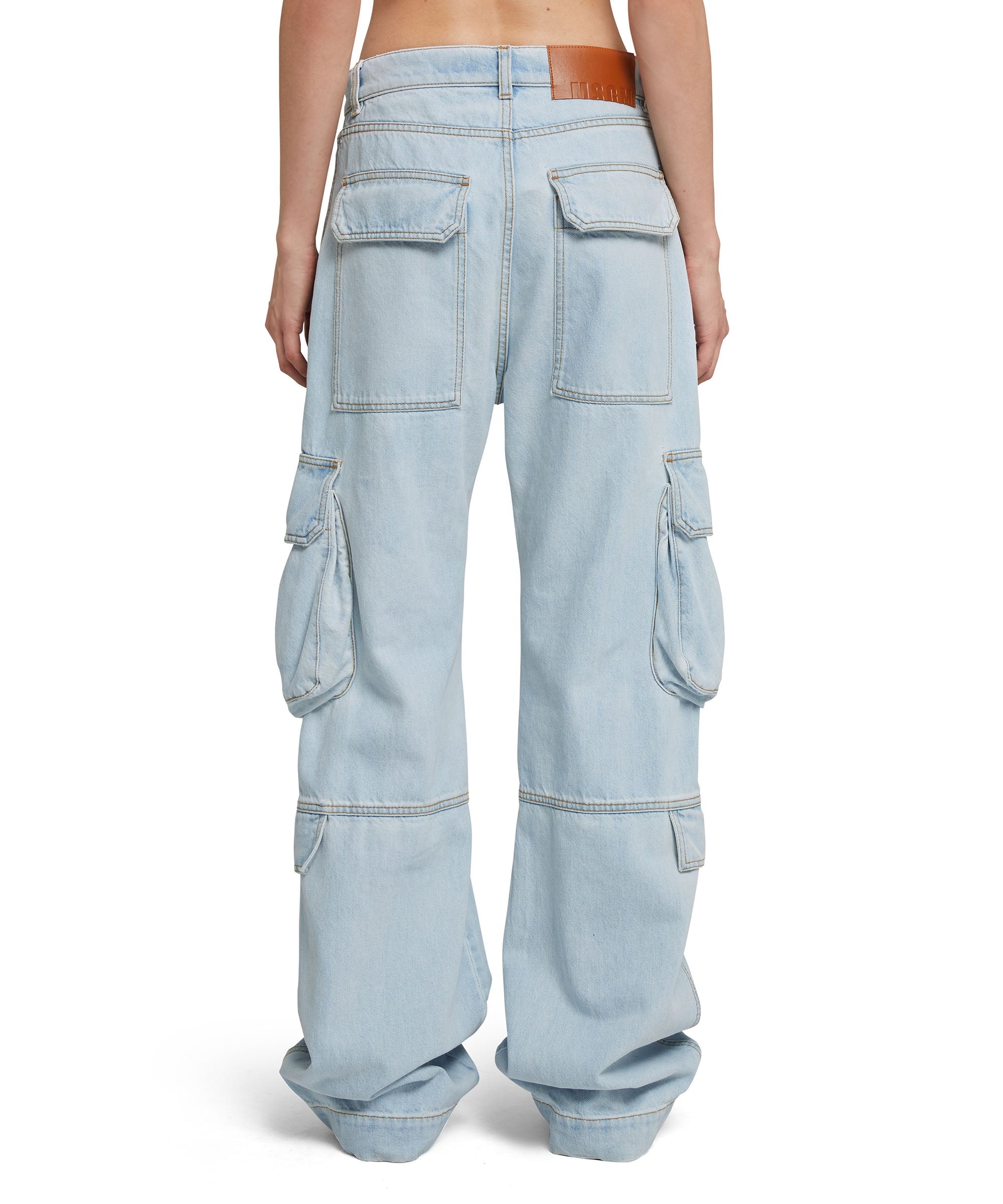 Light denim cargo pants - 3