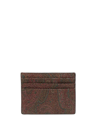 Etro logo-plaque leather cardholder outlook