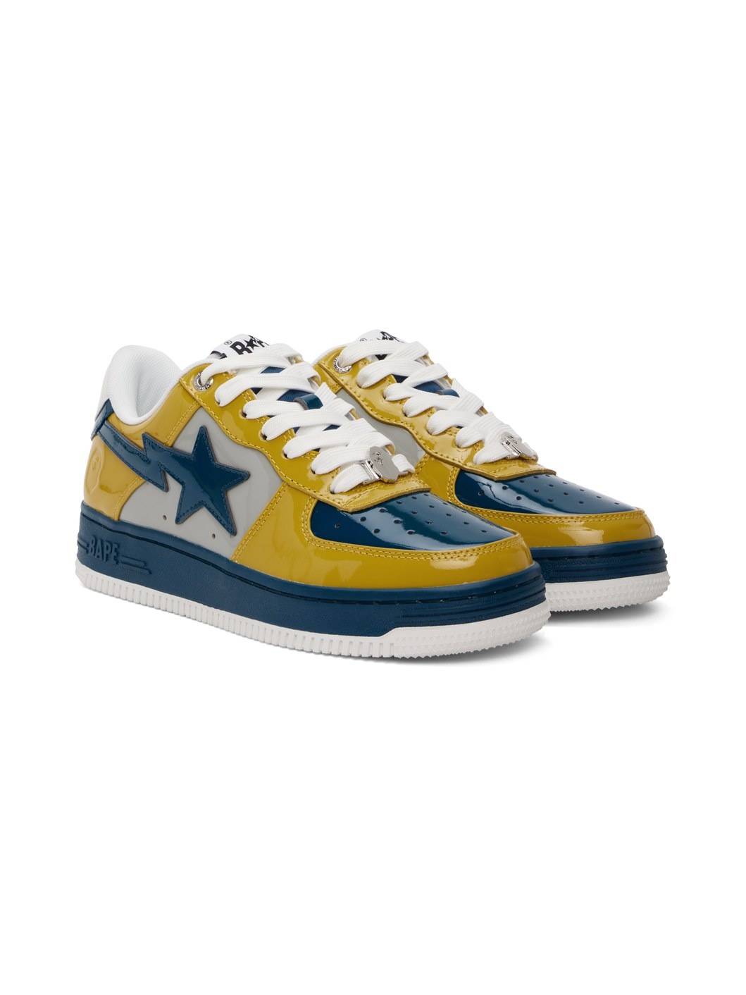 Blue & Yellow Sta #2 Sneakers - 4