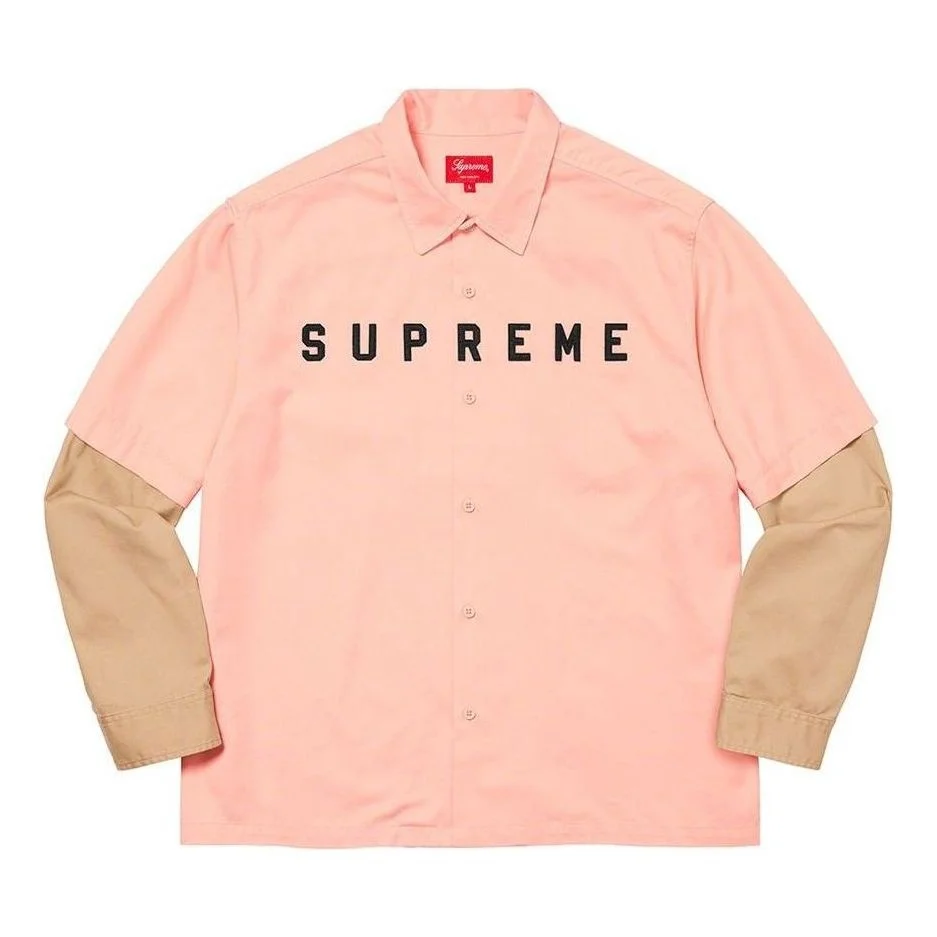 Supreme 2-Tone Work Shirt 'Pink Tan' SUP-FW20-147 - 1