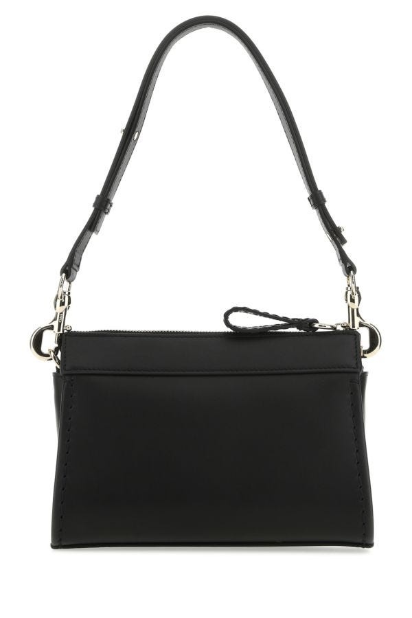 Black leather mini Edith shoulder bag - 4