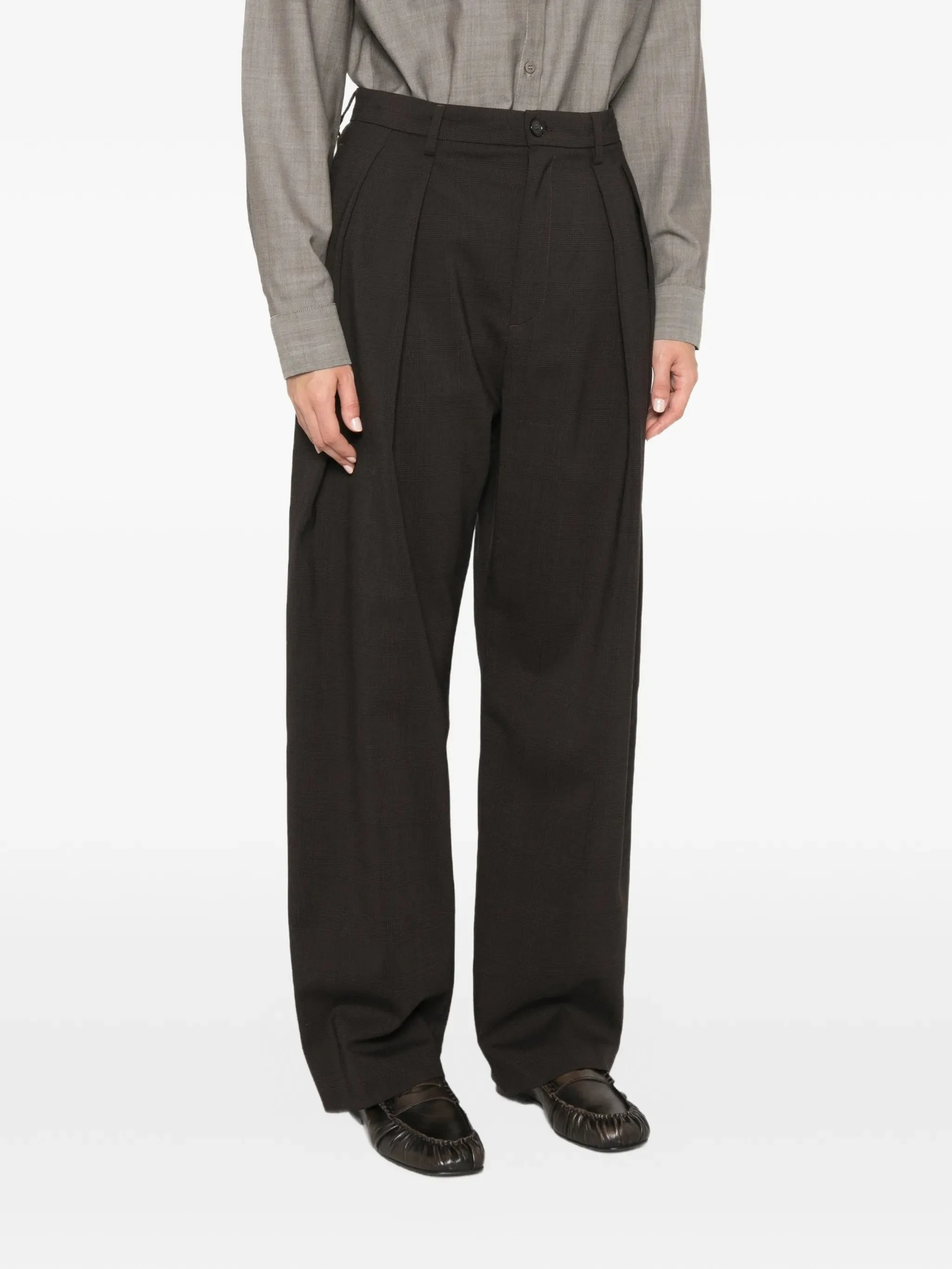 Barena Venezia Pleated Checked Trousers - 1