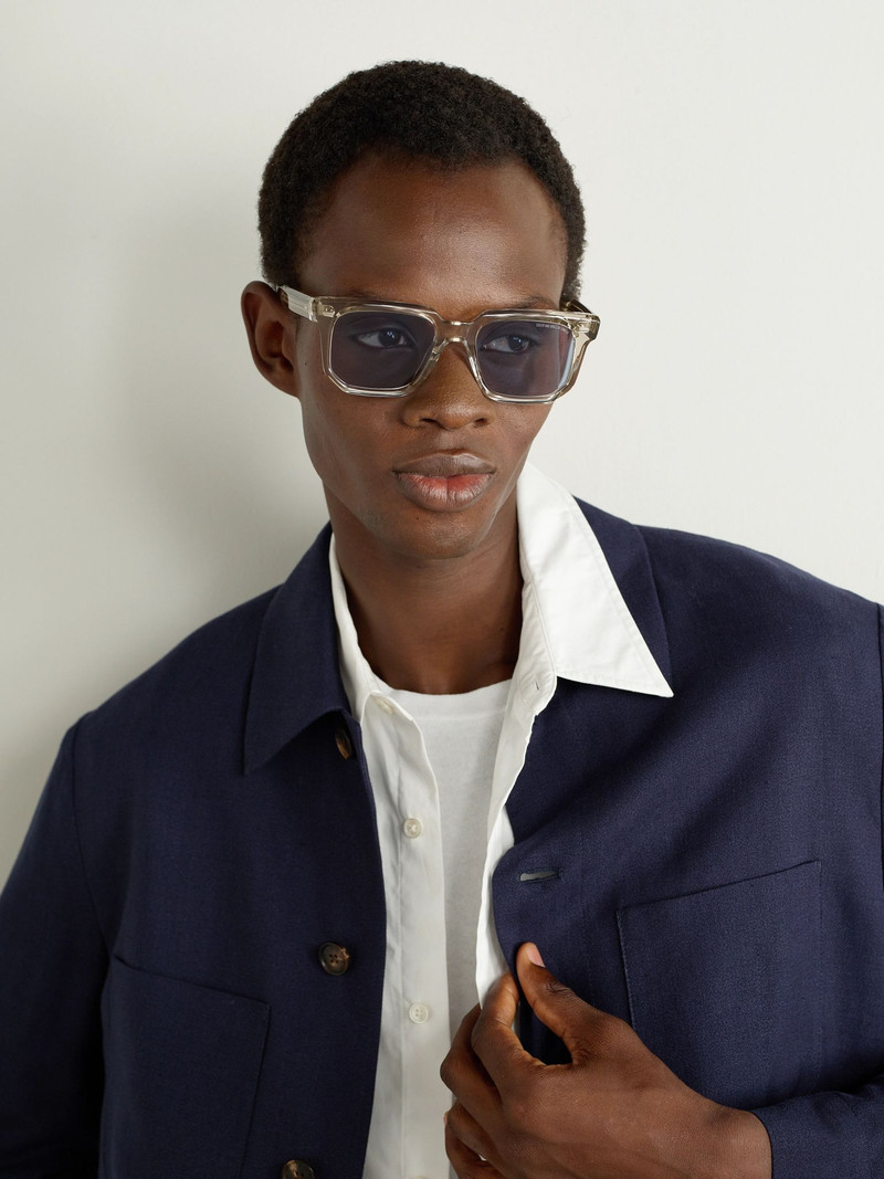 CUTLER AND GROSS 1410 D-Frame Acetate Sunglasses Clear outlook