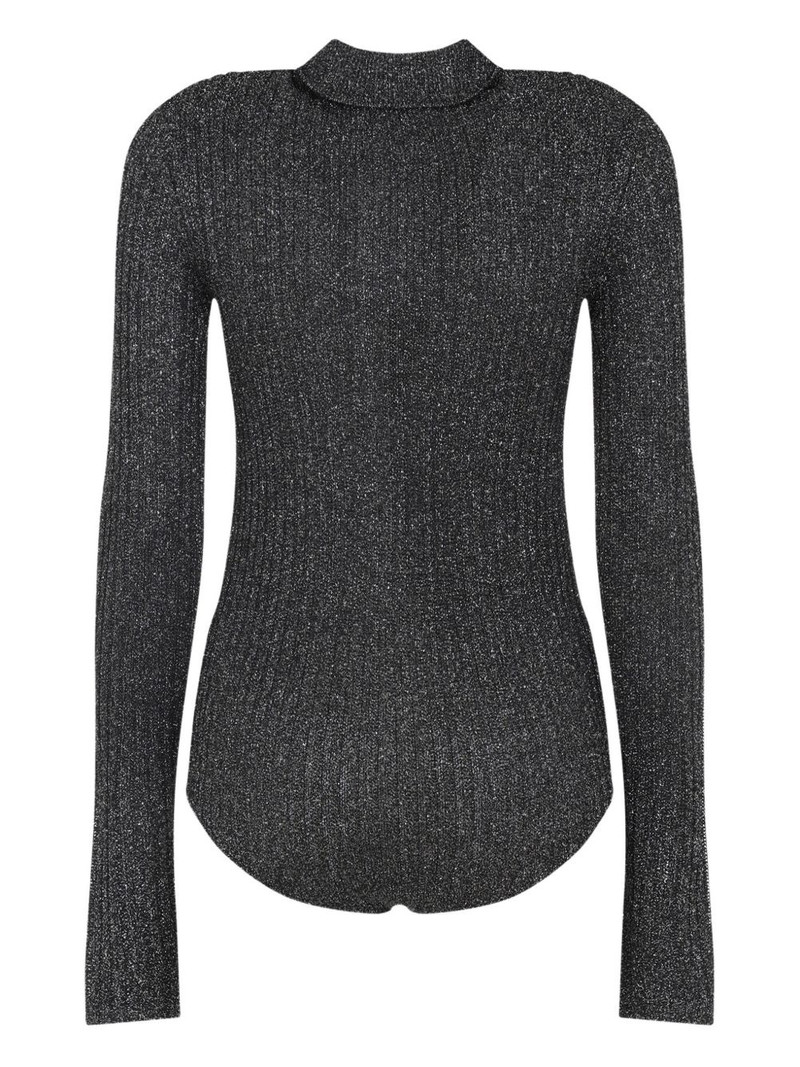 The Frankie Shop Solana buttoned polo top outlook