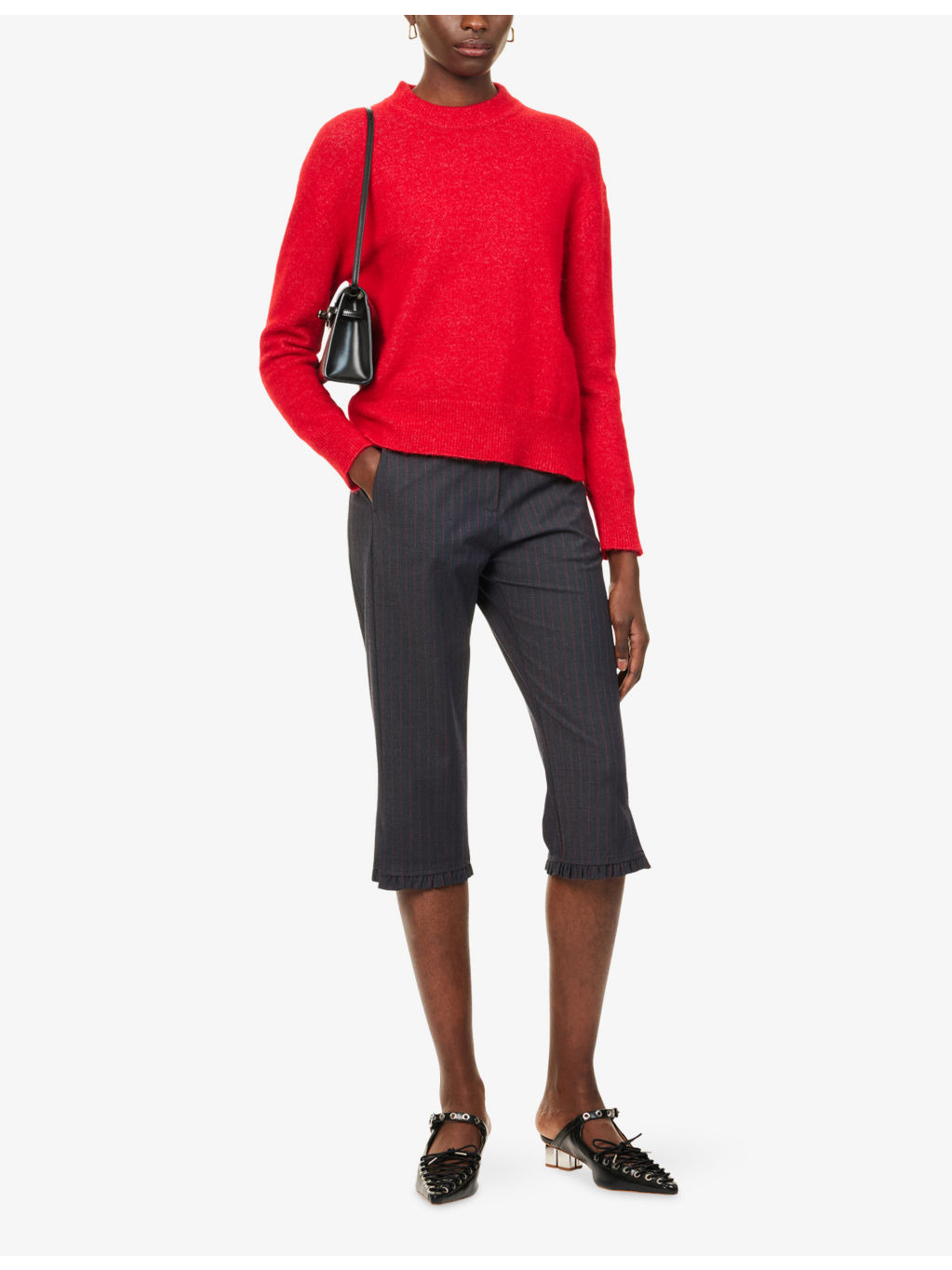 Anour On Round-Neck Stretch-Wool Blend Jumper - 2