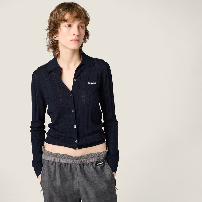Miu Miu Buttoned cashmere cardigan outlook