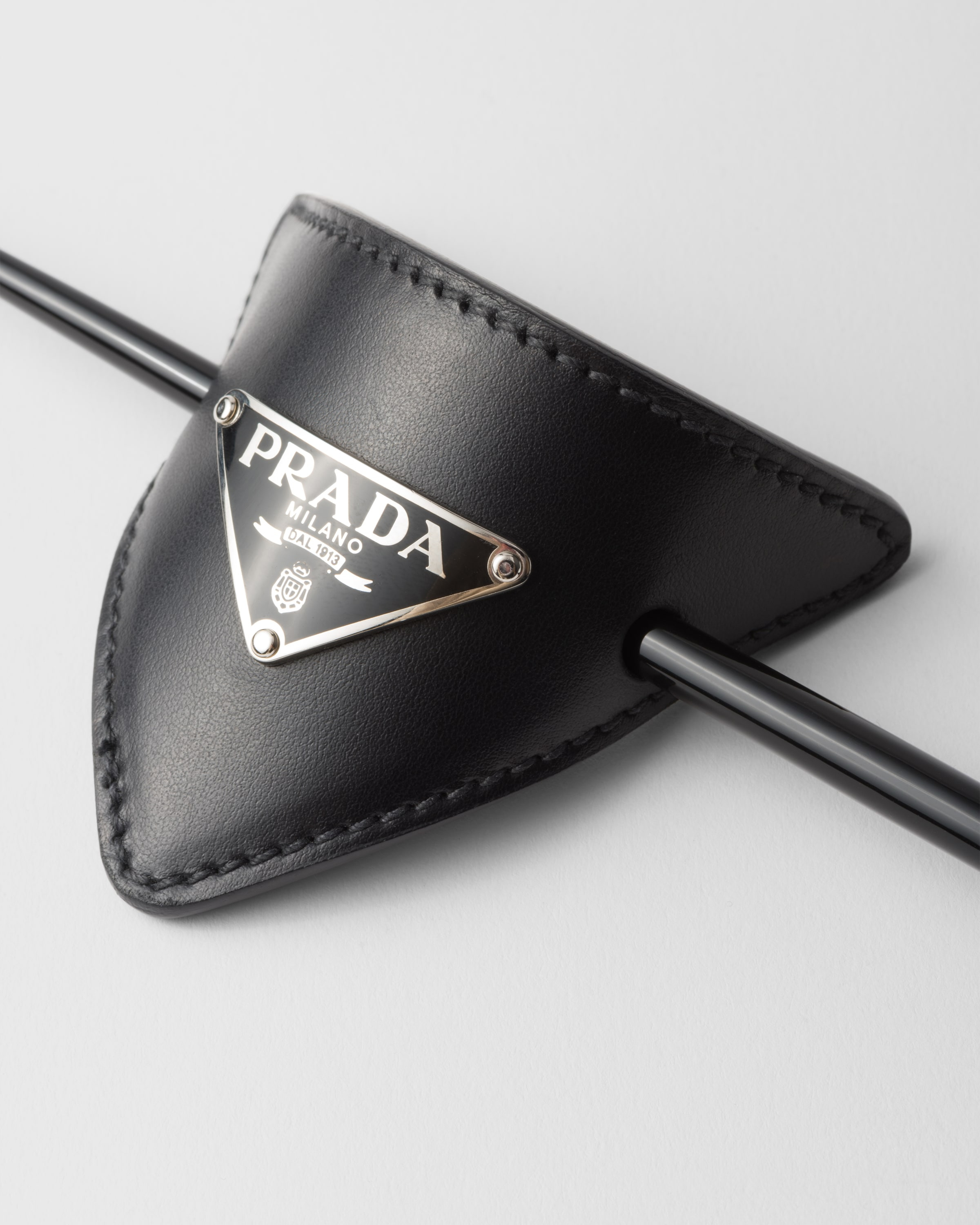 Leather hair clip - 2
