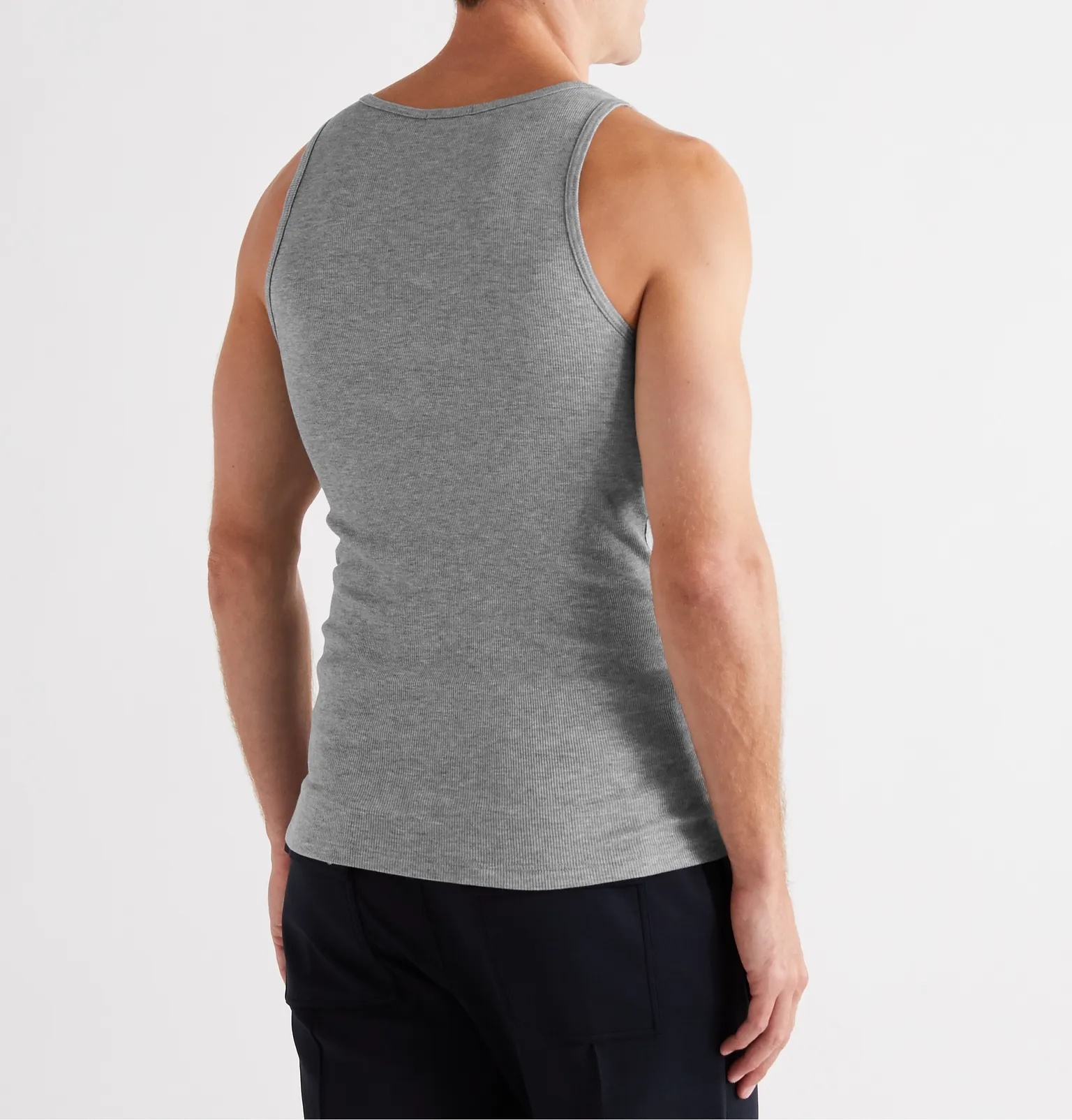 Ribbed Cotton and Modal-Blend Tank Top - 14