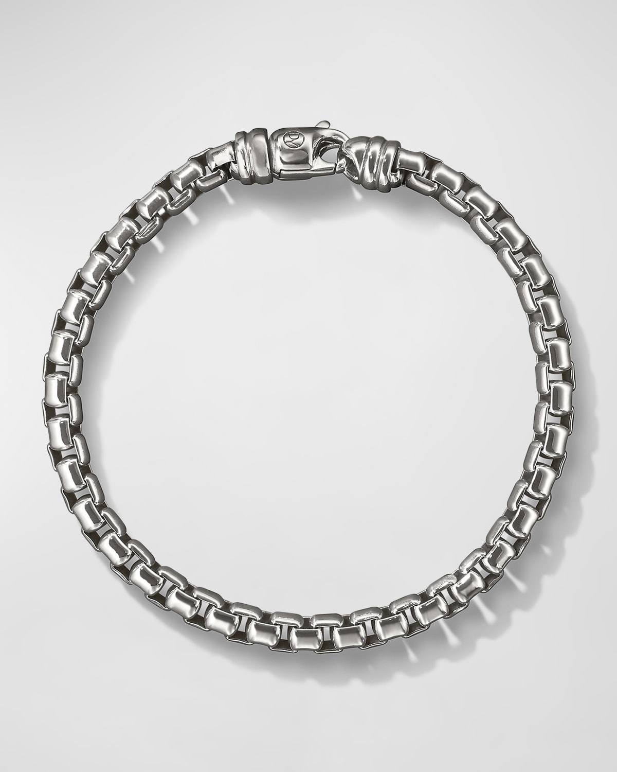 Men's Box Chain Bracelet in Silver, 7mm - 4