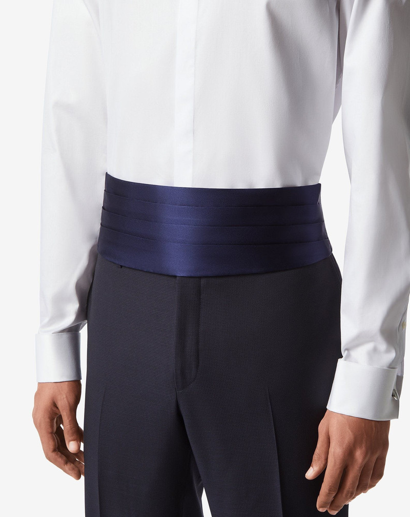 CORNELIANI Navy blue silk cummerbund outlook