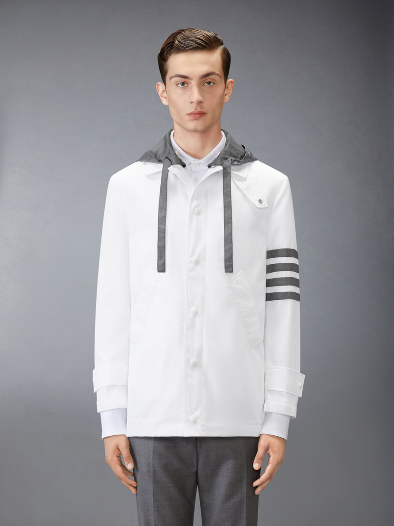 Thom Browne RIPSTOP 4-BAR UNCONSTRUCTED RELAXED OVERCOAT outlook
