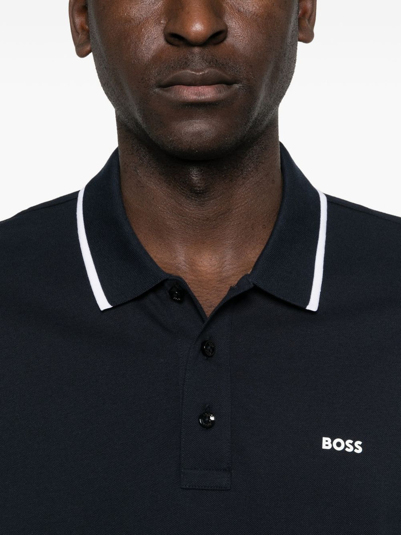 tipped short-sleeve polo shirt 5