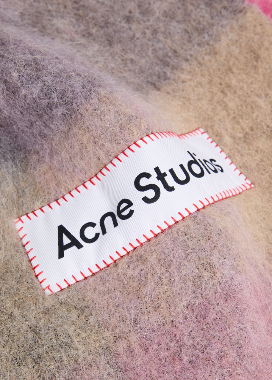 Acne Studios Vally Checked Wool-blend Scarf - 3