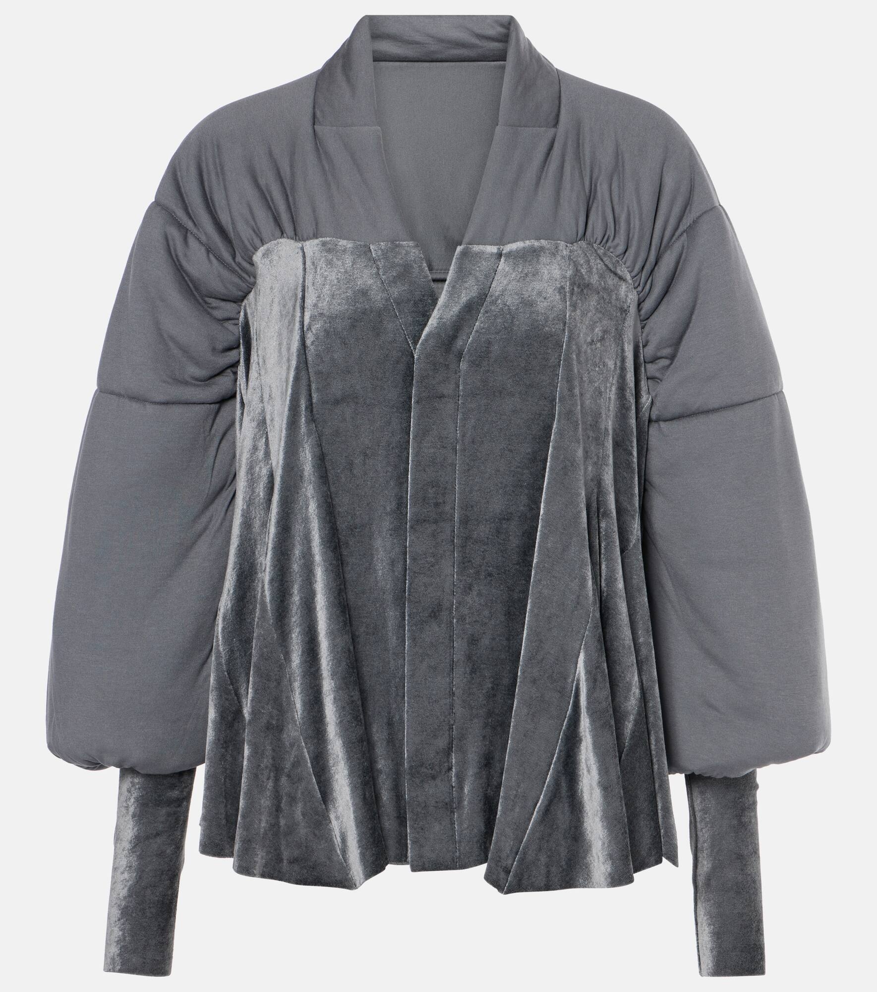 Duvetessa jersey and velvet jacket - 1