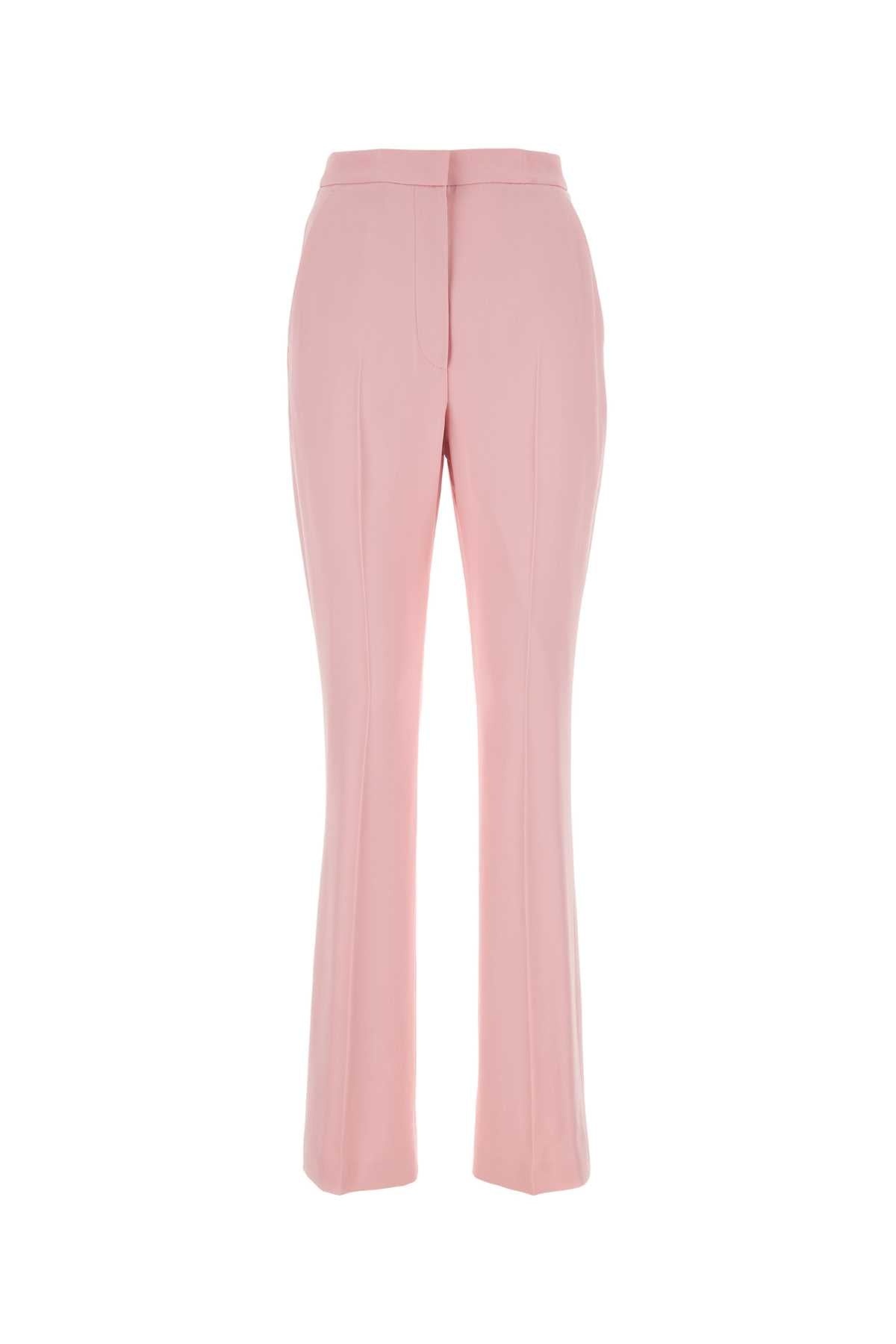 Alexander Mcqueen Women Pastel Pink Crepe Cigarette Pant - 3