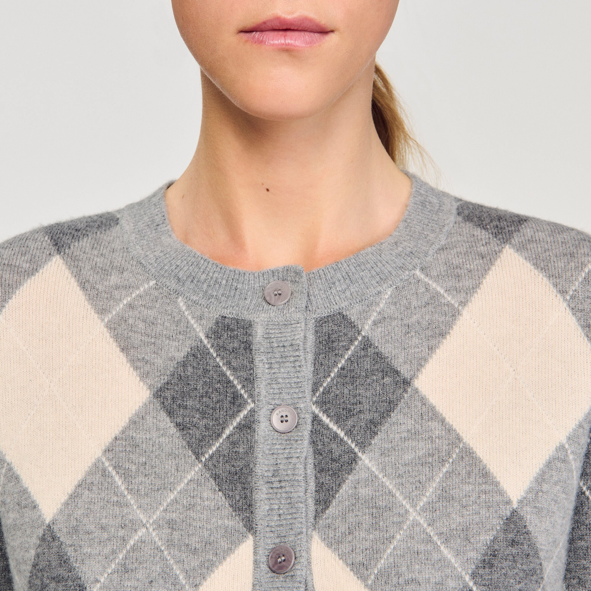 ARGYLE PATTERN CARDIGAN - 3