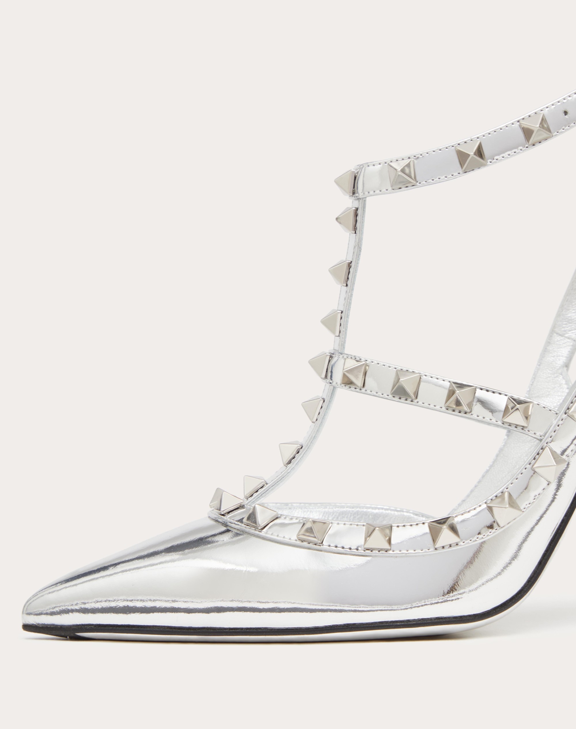 ROCKSTUD MIRROR-EFFECT PUMP WITH MATCHING STRAPS AND STUDS 100MM - 5