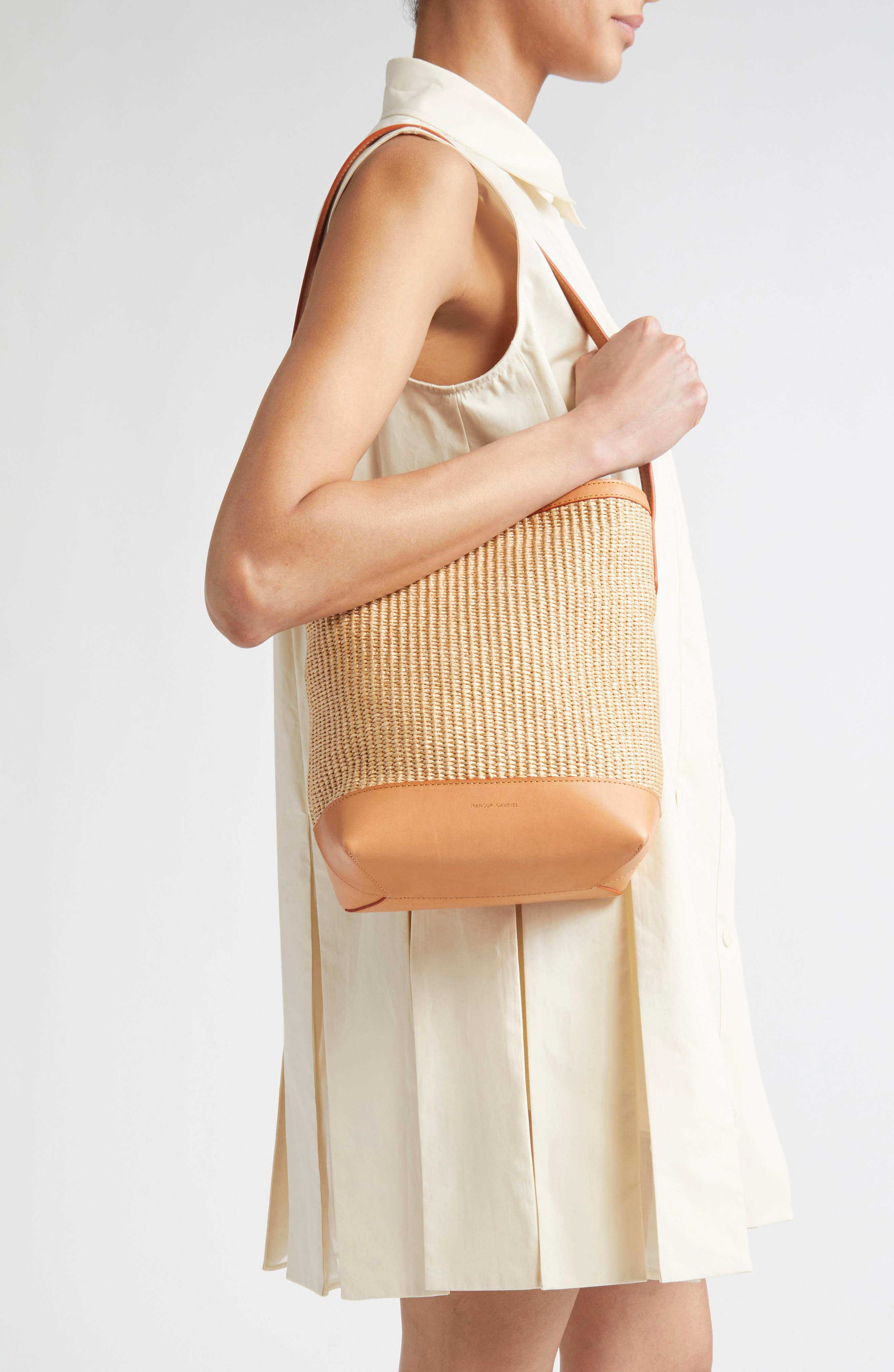 Mansur Gavriel Mini Everyday Raffia Cabas Hobo Bag in Natural at Nordstrom - 2