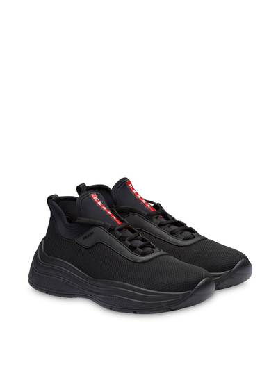 Prada mesh panel sneakers outlook