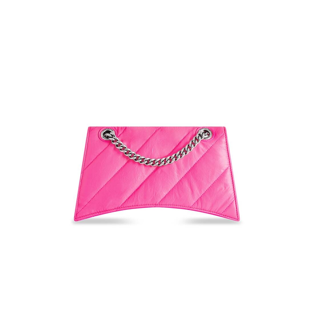 Women's Crush Small Chain Bag Quilted  in Fluo Pink - 4