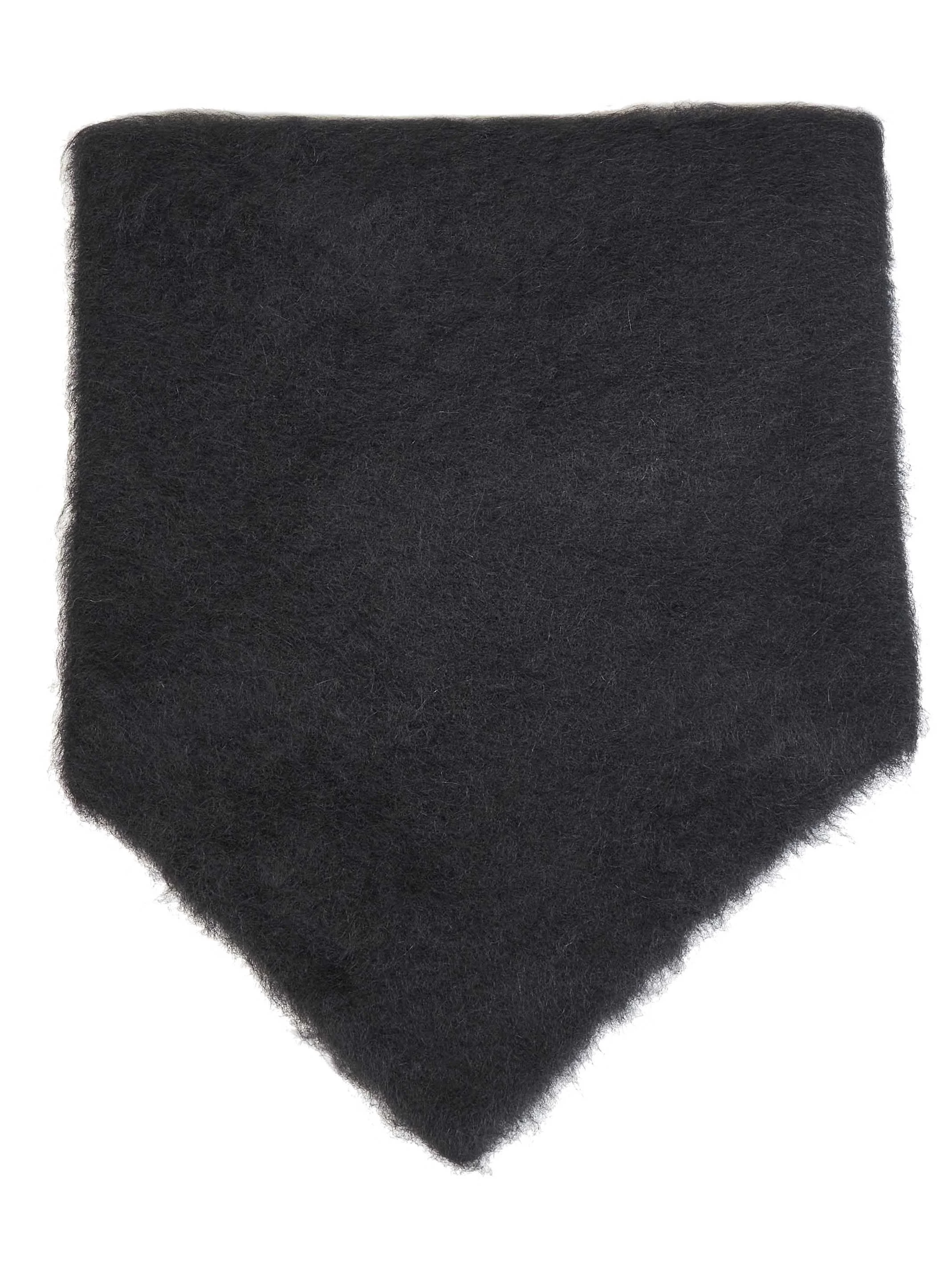 Black alpaca-blend triangular scarf - 1