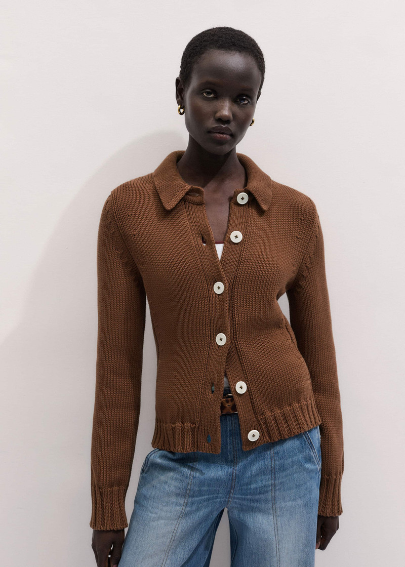 Slim Collared Cardigan 5