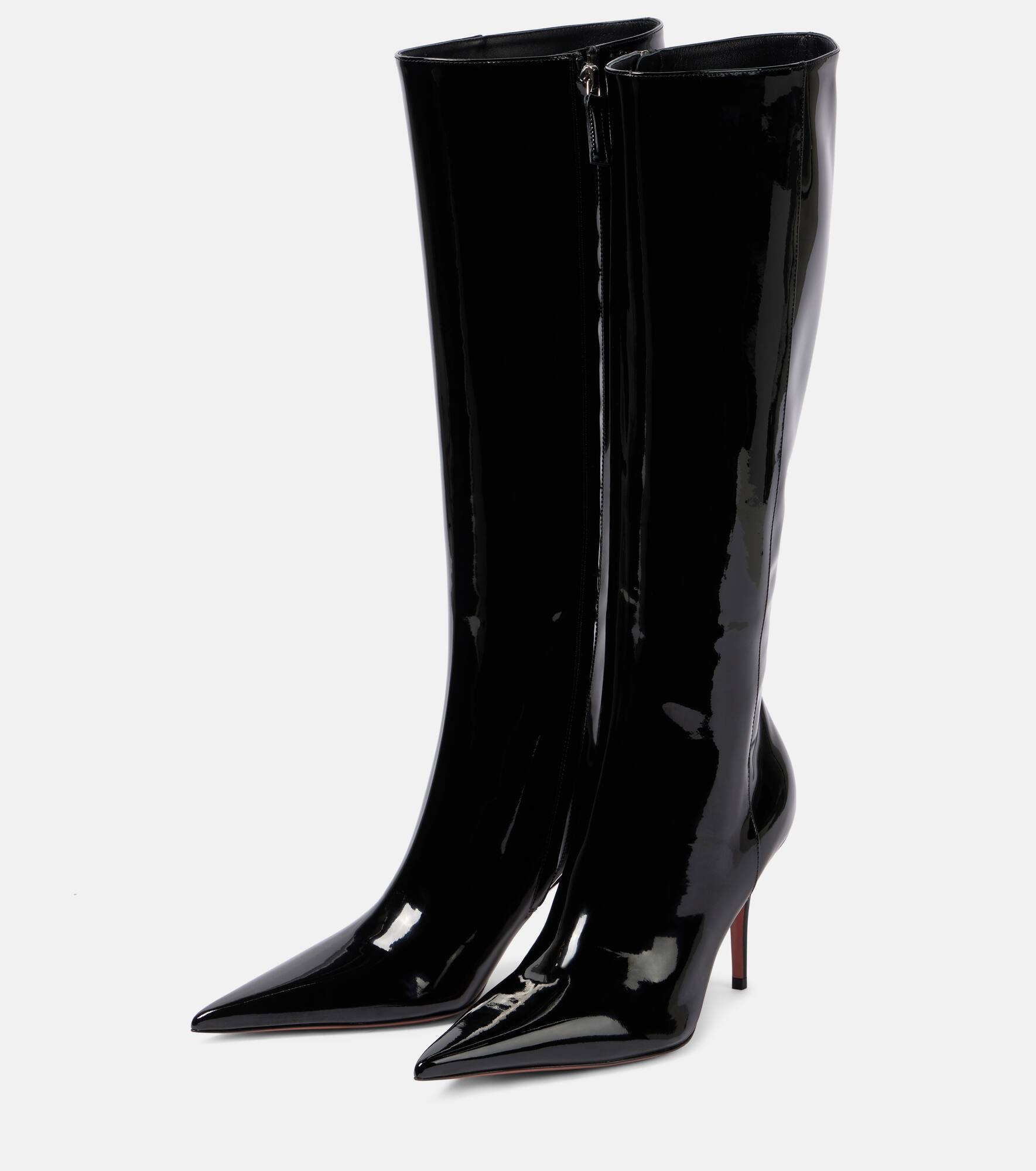 Barbara 90 patent leather knee-high boots - 4
