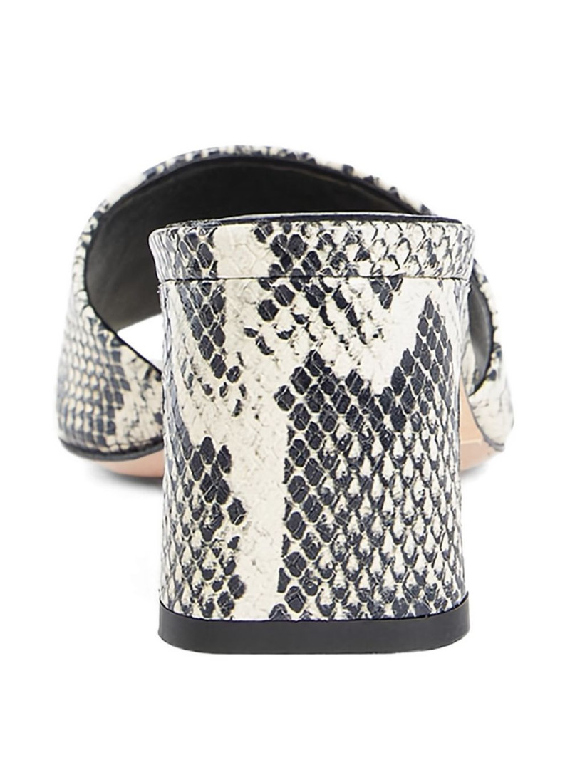 Jeanie Snake-Embossed Mule 샌들 3