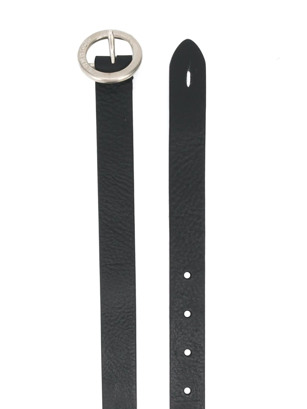 Numerical Logo round-buckle belt - 2