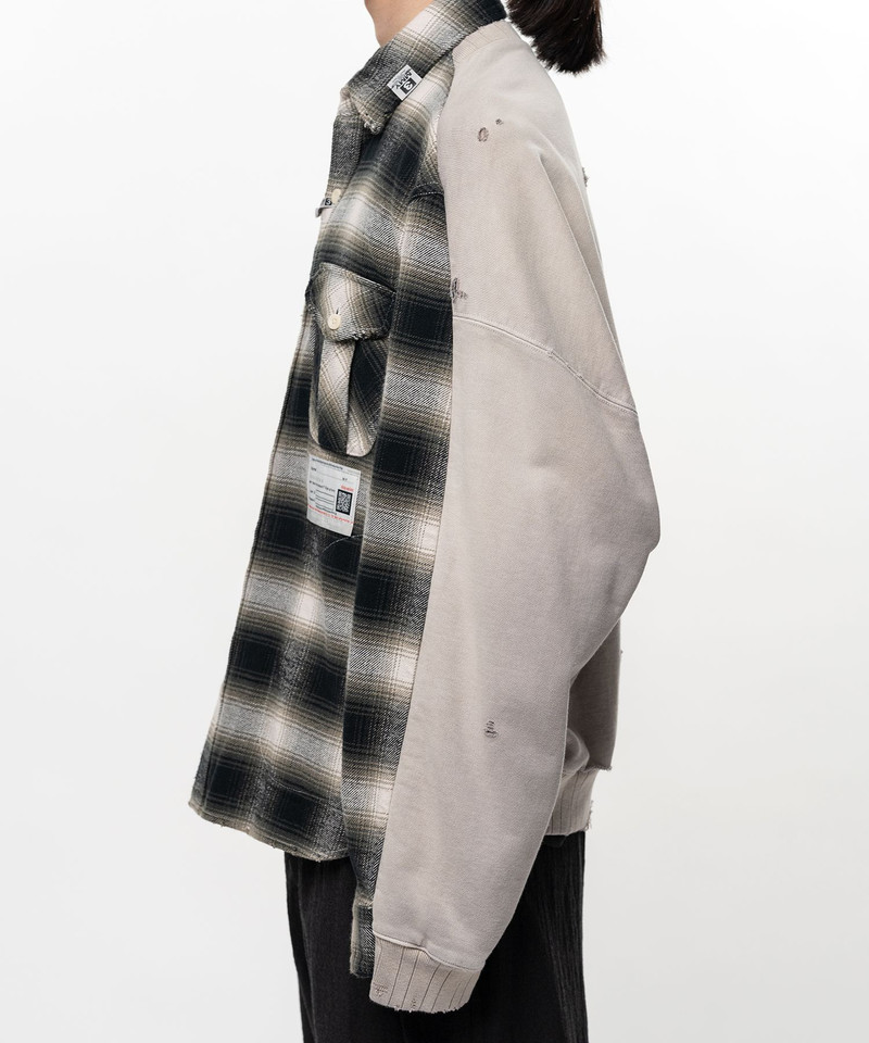 Front Back Combined Check Shirt 12