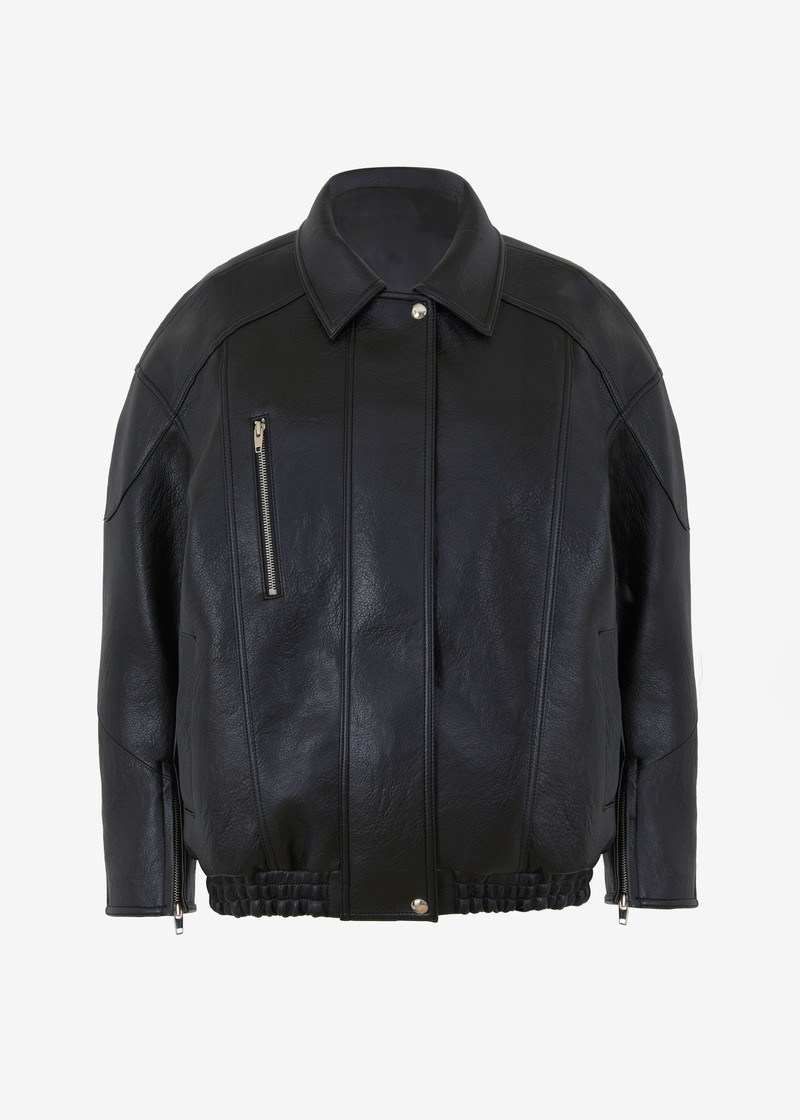 Enora Faux Leather Jacket - Black 1