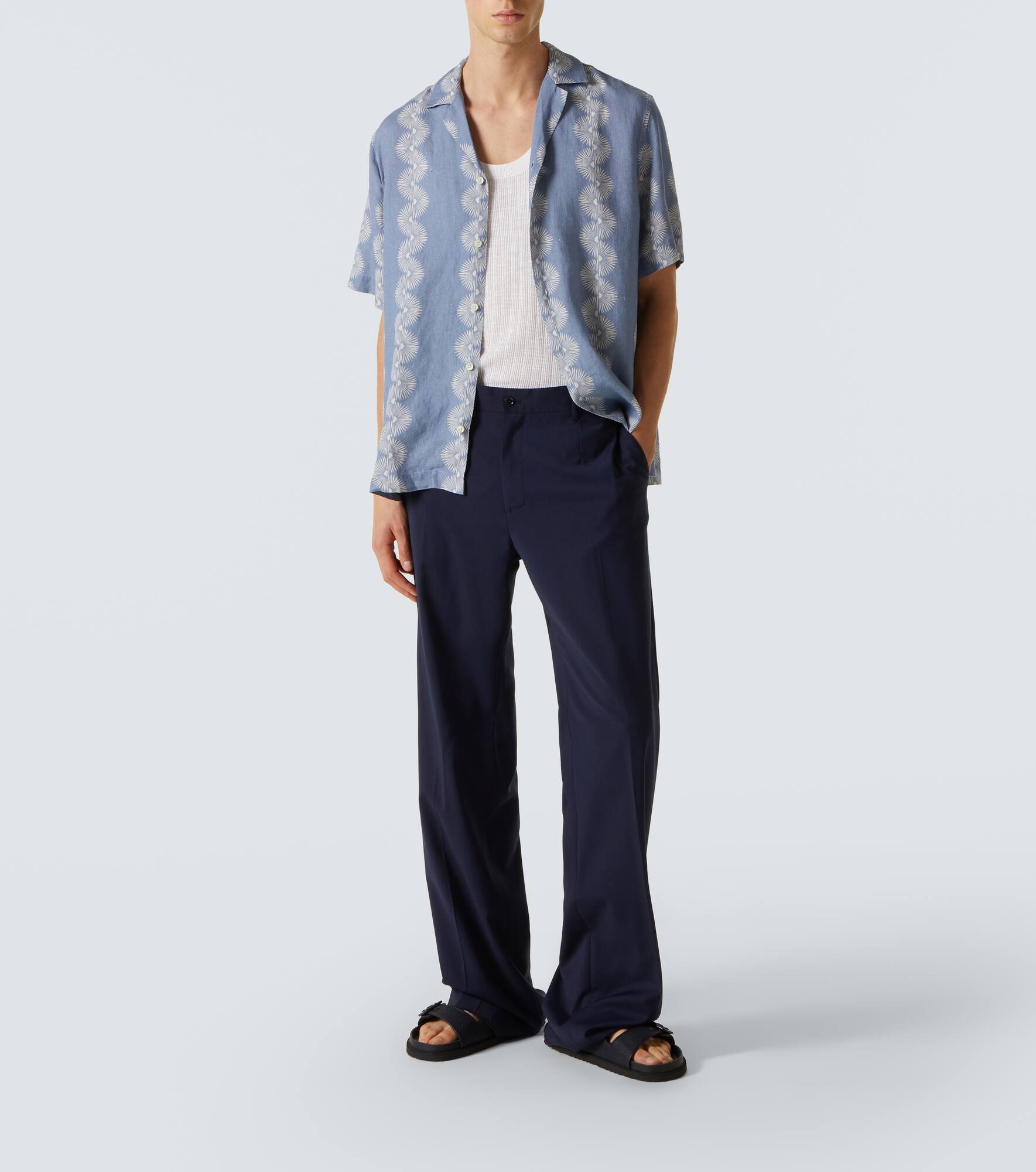 Roberto printed linen bowling shirt - 2