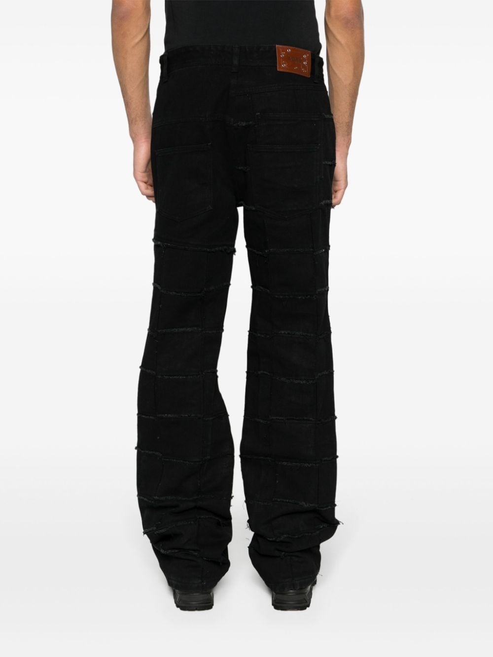 New Patchwork mid-rise wide-leg jeans - 4
