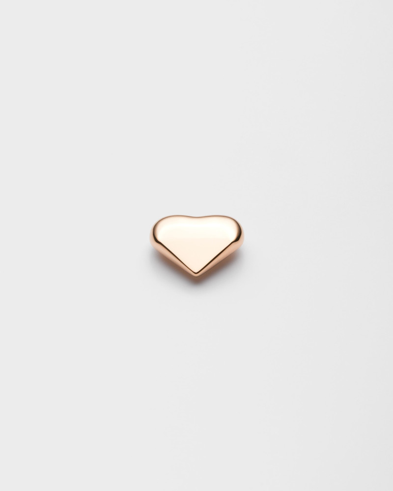 Eternal Gold Nano Heart single earring in pink gold 1
