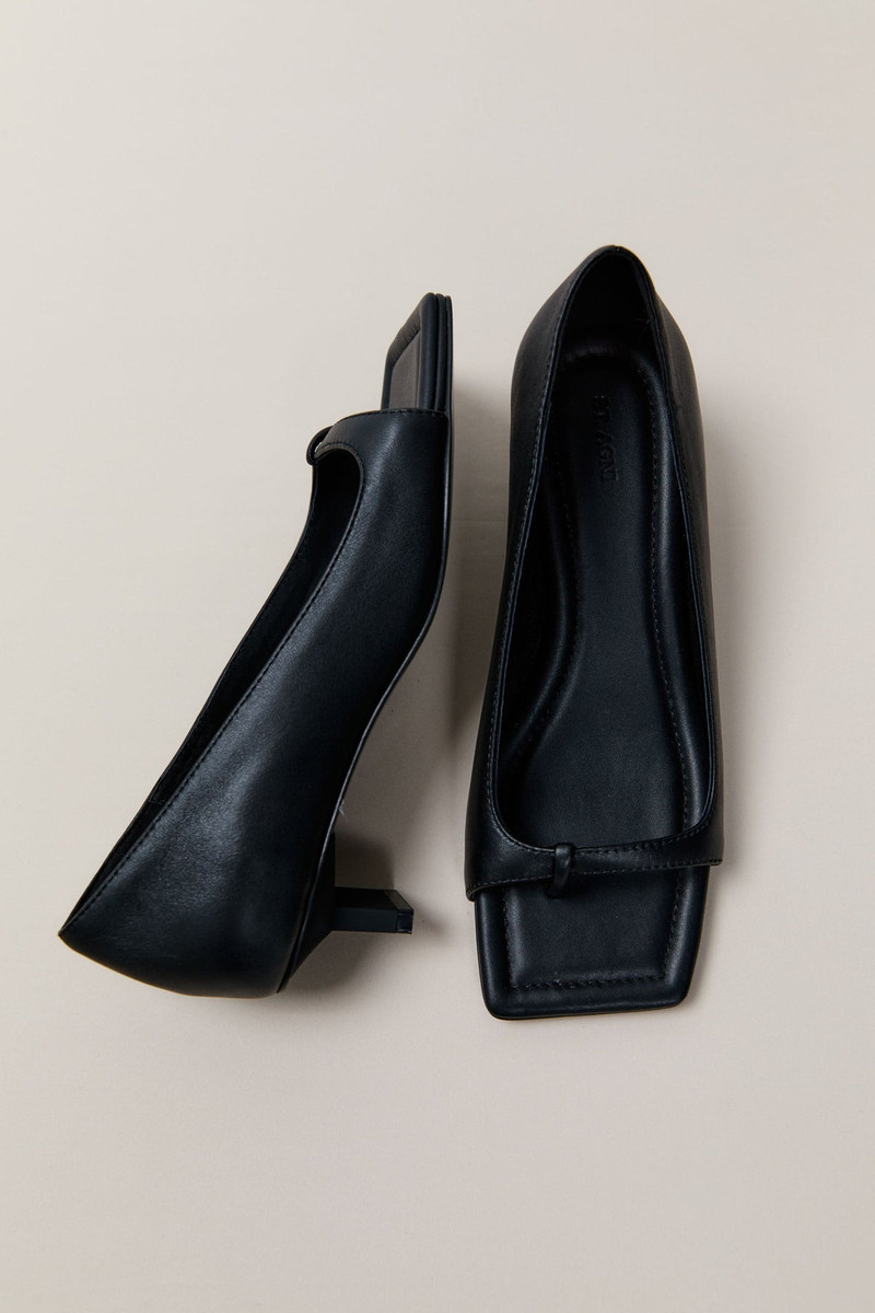90s Square Toe Heel - Black 4
