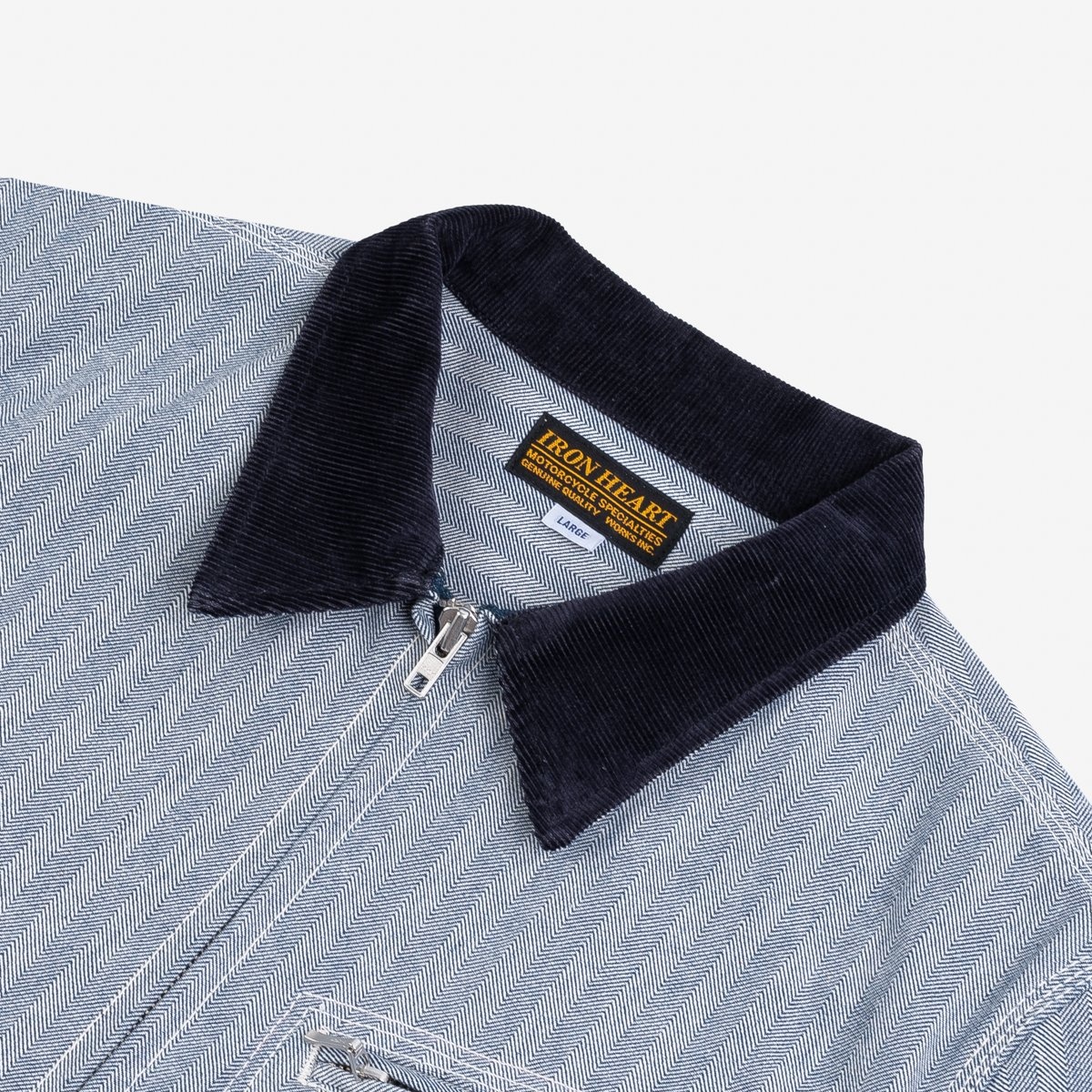 IHJ-119-BLU 14oz Heavy Herringbone Work Jacket - Blue - 10