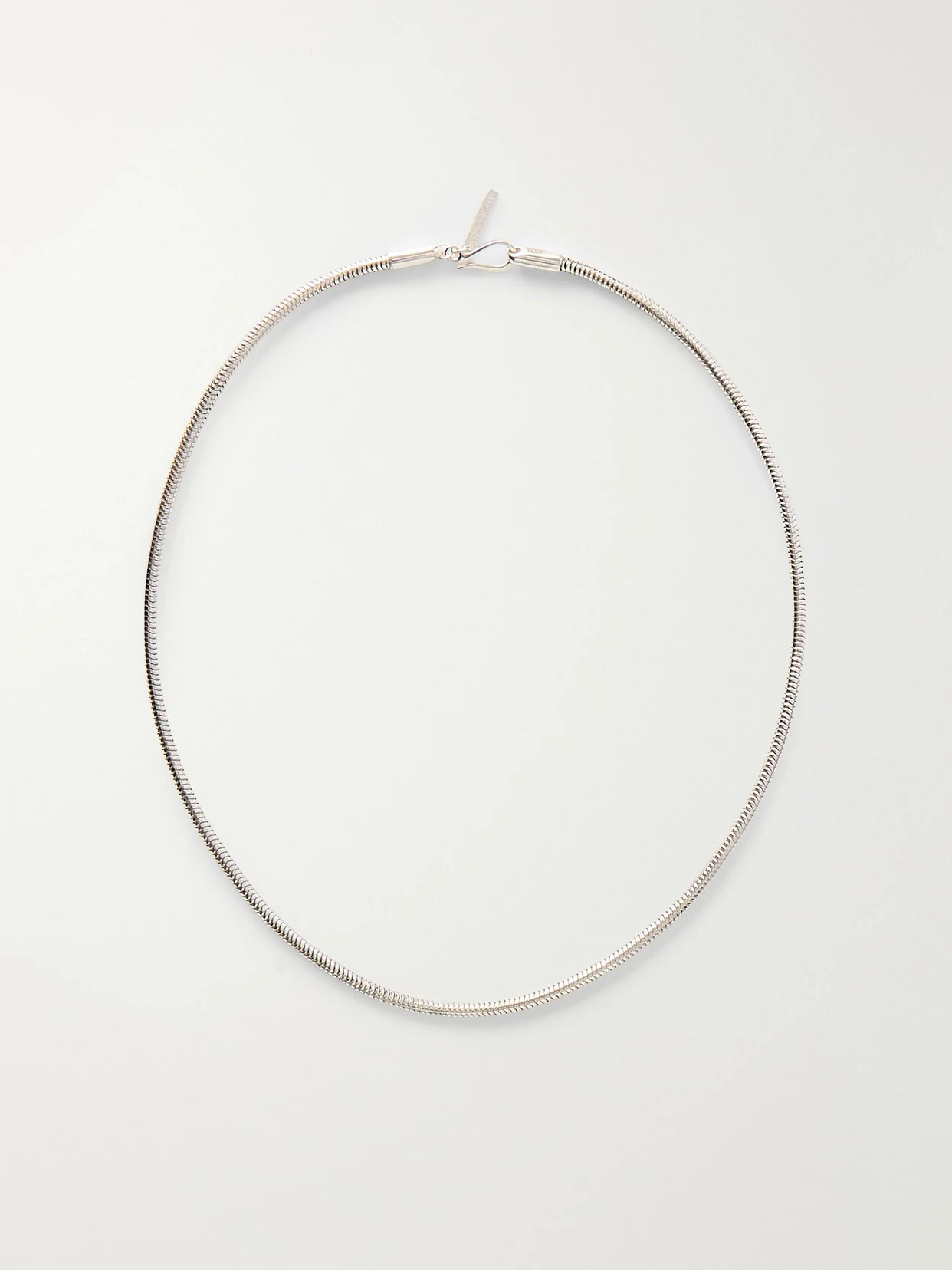 Serpent Chain Silver-tone Necklace - 1