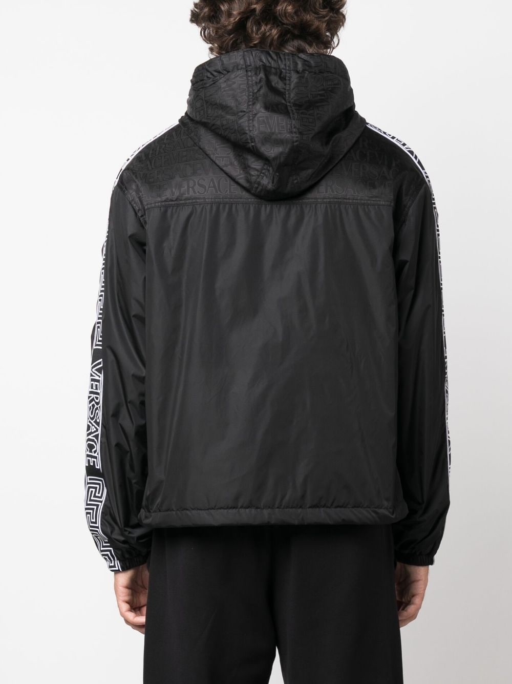 jacquard-logo hooded jacket - 4