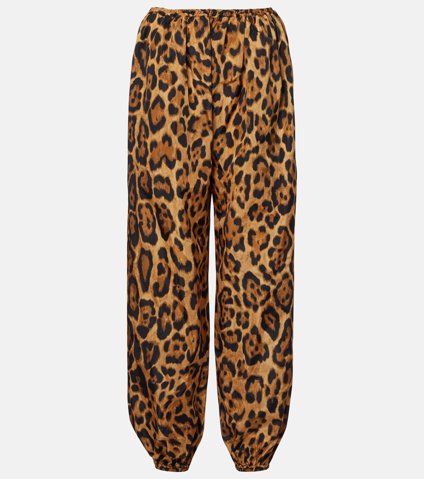 Leopard-print tapered pants - 1