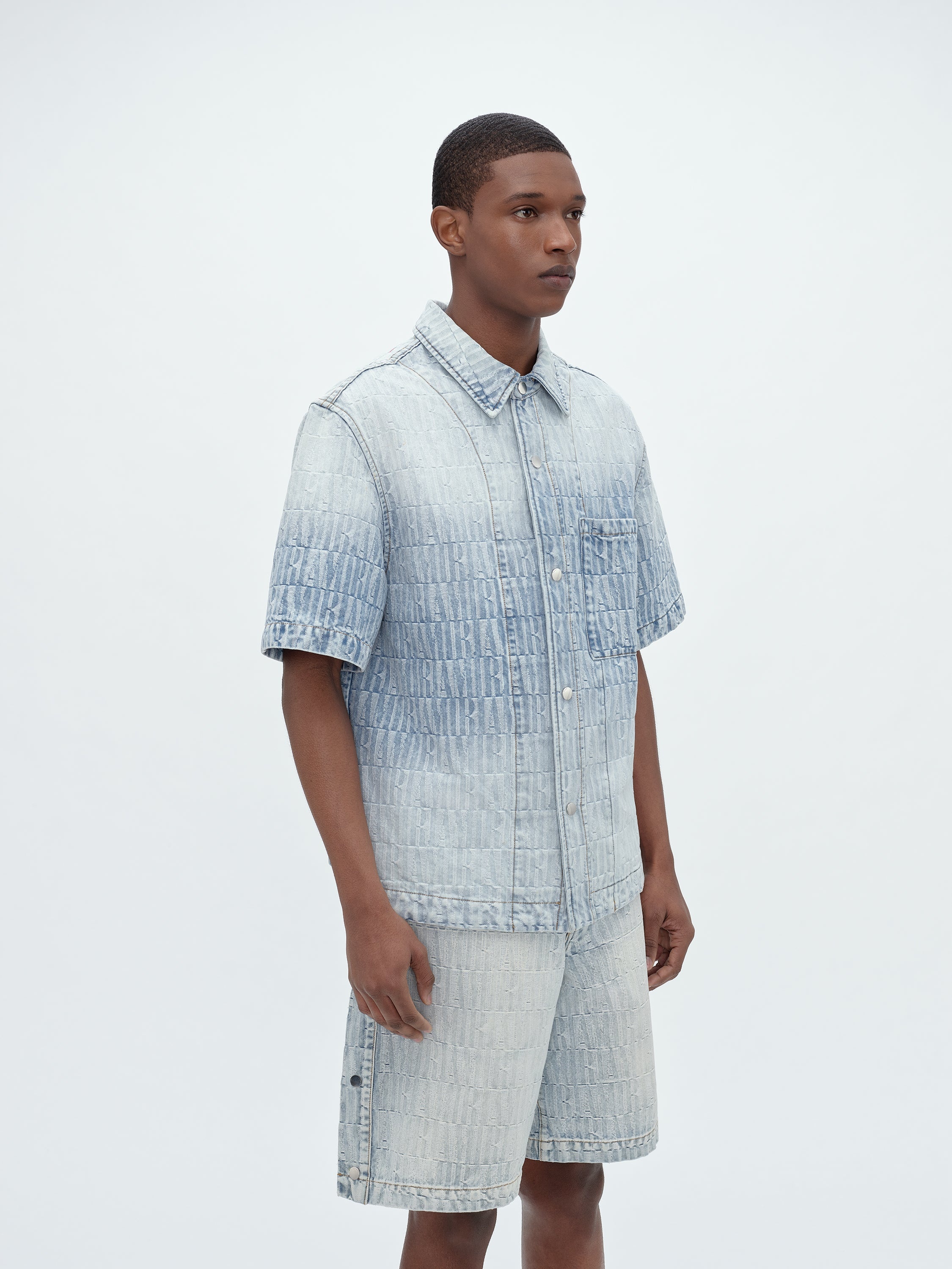 AMIRI JACQUARD SNAP UP SHORT SLEEVE - 3