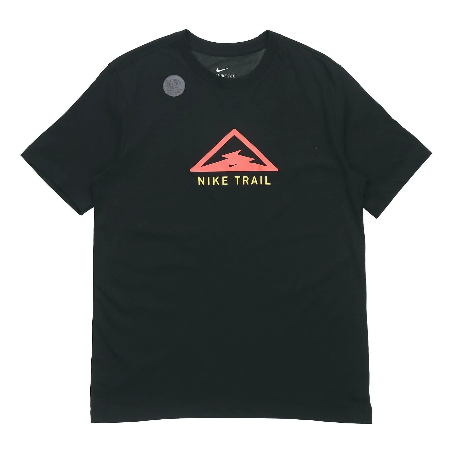 Nike Dri-FIT Trail Logo Printed Sports TEE Men Black CT3858-010 - 1
