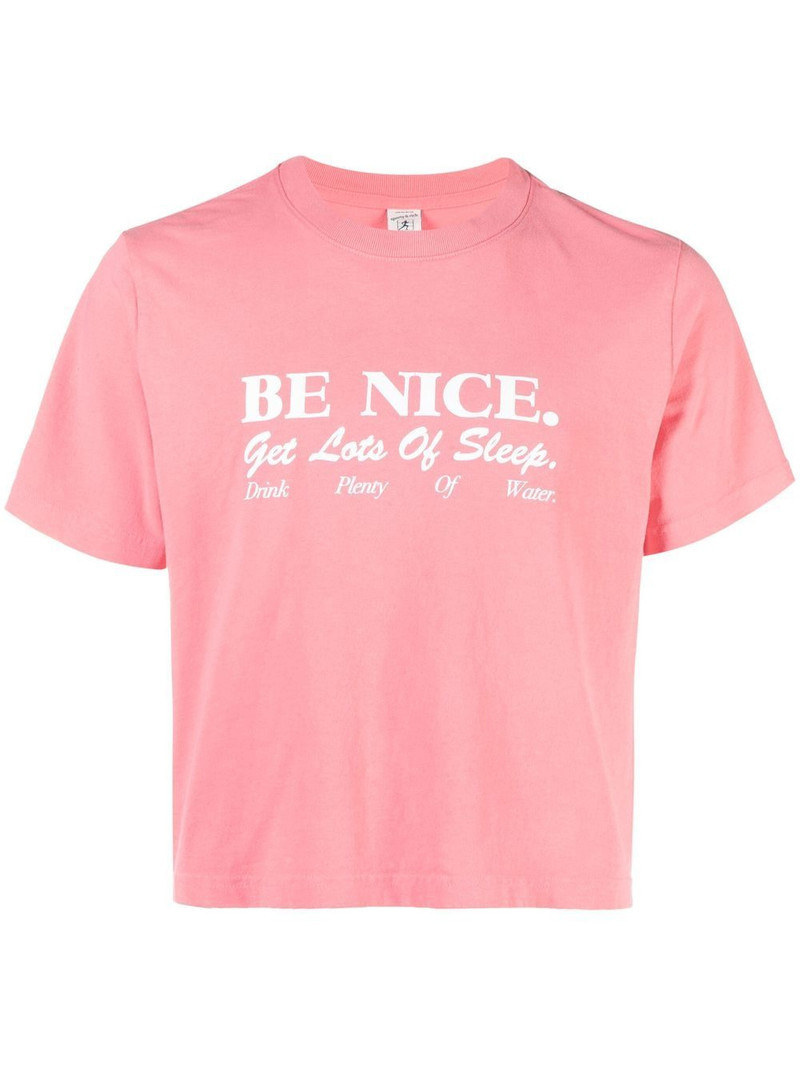Be Nice print cropped T-shirt 1