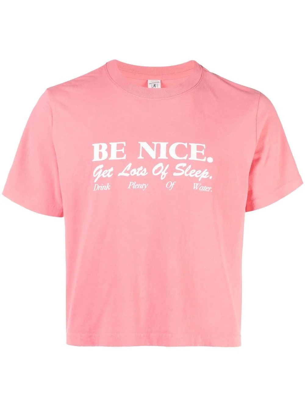 Be Nice print cropped T-shirt - 1