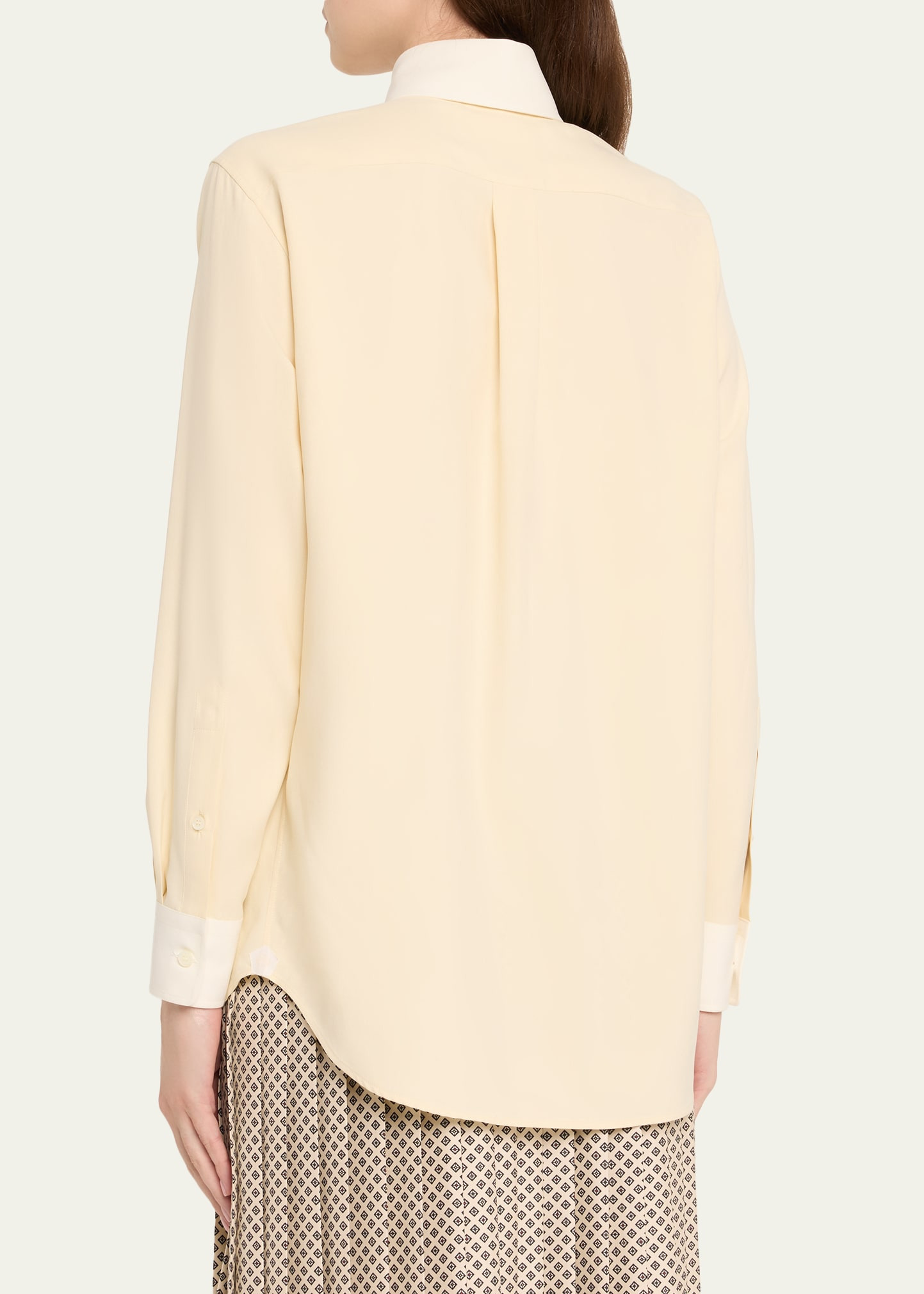 Thea Dylan-Collar Silk Shirt - 3