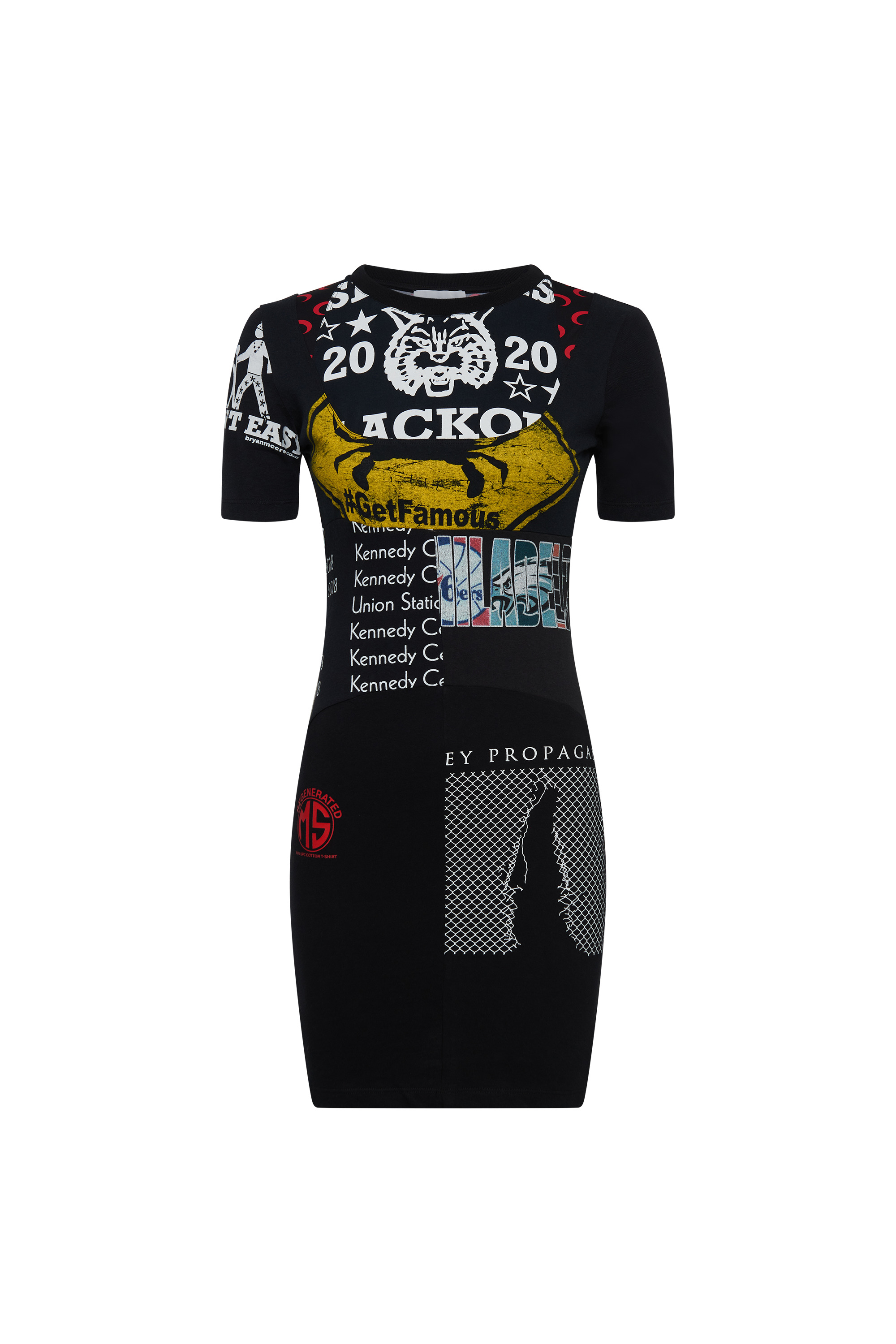Upcycled Graphic T-Shirts Mini Dress - 11