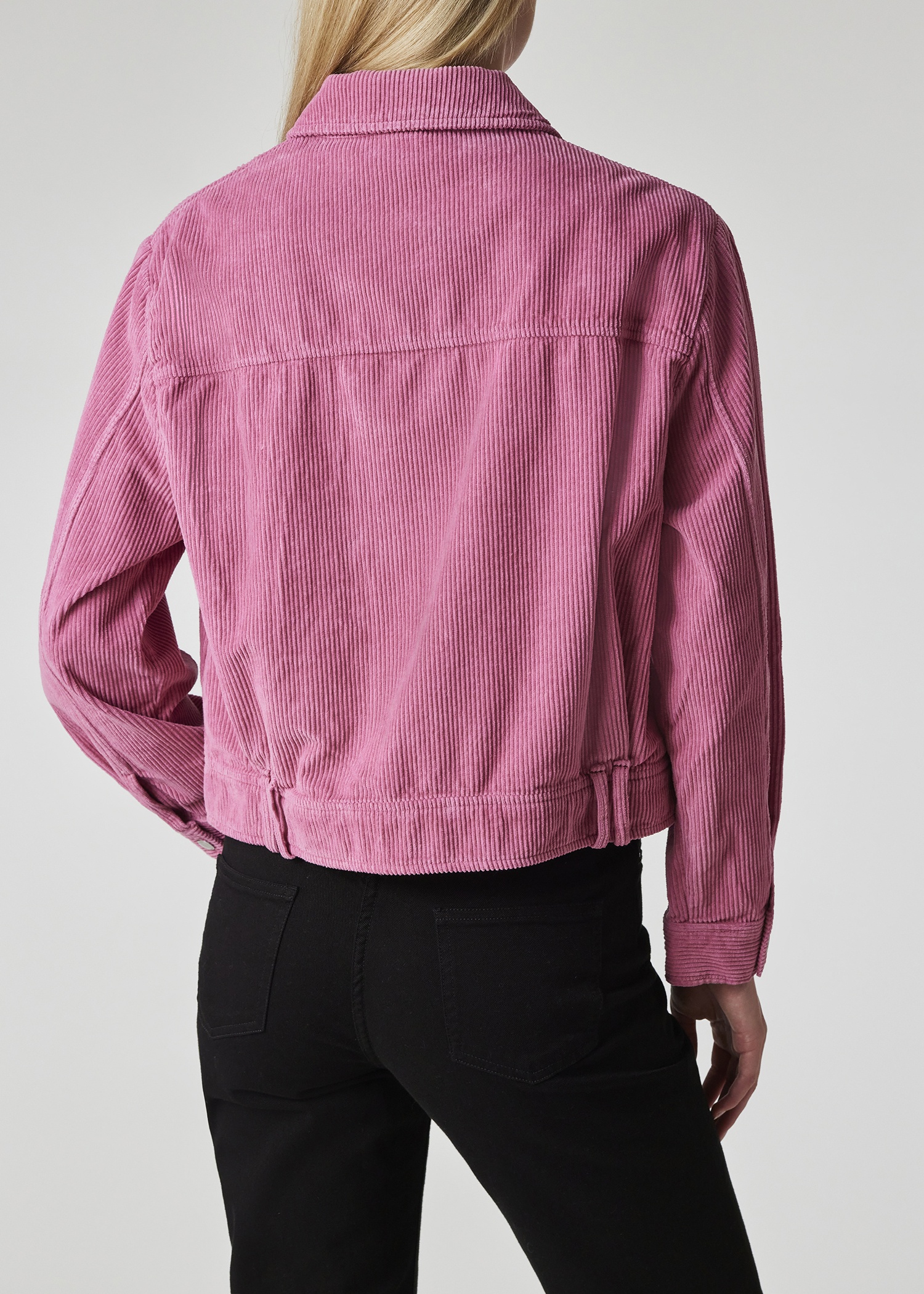 Women's Pink Corduroy Chore Jacket - 6