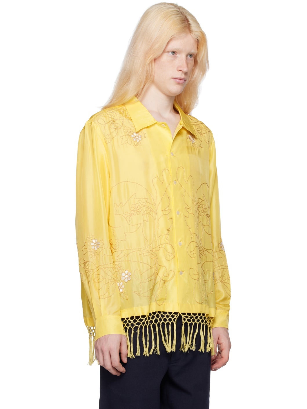 Yellow Paquerette Fringe Shirt - 2